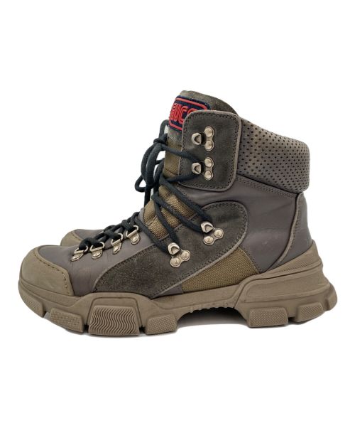 GUCCI（グッチ）GUCCI (グッチ) ハイカットスニーカー グレー サイズ:6 1/2の古着・服飾アイテム