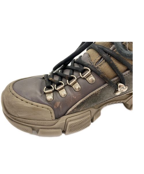 GUCCI（グッチ）GUCCI (グッチ) ハイカットスニーカー グレー サイズ:6 1/2の古着・服飾アイテム