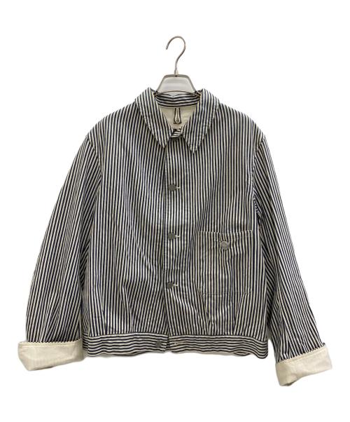 SCYEBASICS（サイベーシックス）SCYEBASICS (サイベーシックス) ワークジャケット ホワイト×ブルー サイズ:38の古着・服飾アイテム