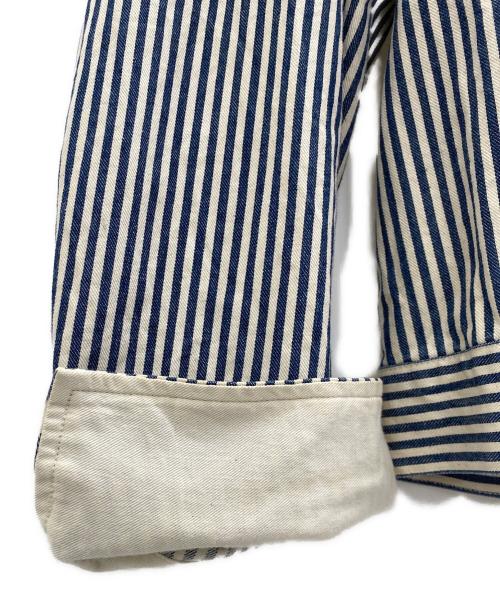 SCYEBASICS（サイベーシックス）SCYEBASICS (サイベーシックス) ワークジャケット ホワイト×ブルー サイズ:38の古着・服飾アイテム