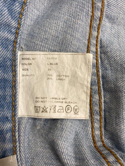 YAECA（ヤエカ）YAECA (ヤエカ) ワイドデニムパンツ ブルー サイズ:W29の古着・服飾アイテム