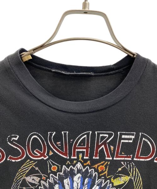 DSQUARED2（ディースクエアード）DSQUARED2 (ディースクエアード) 半袖カットソー ブラック サイズ:Lの古着・服飾アイテム