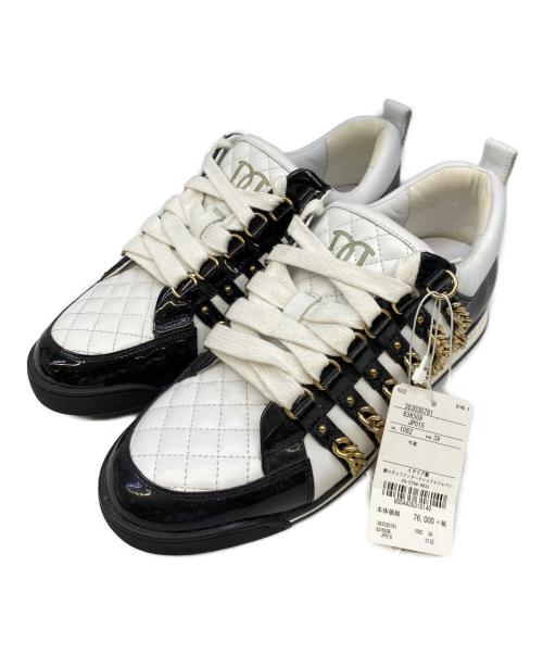 DSQUARED2（ディースクエアード）DSQUARED2 (ディースクエアード) ローカットスニーカー ブラック×ホワイト サイズ:39の古着・服飾アイテム