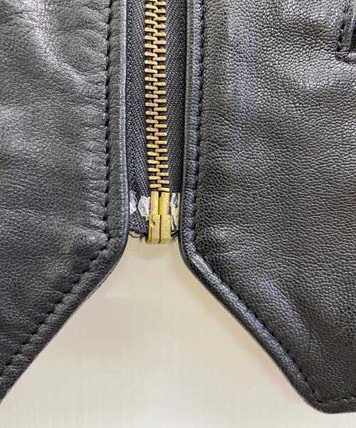 Schott（ショット）Schott (ショット) レザーベスト ブラック サイズ:Mの古着・服飾アイテム