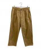 Graphpaperグラフペーパー）の古着「CHINO TWO TUCK PANTS」｜ベージュ