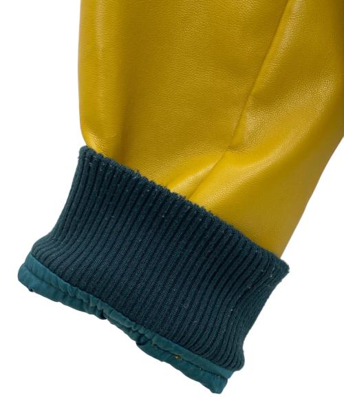 SANTA CRUZ（サンタクルーズ）SANTA CRUZ (サンタクルーズ) ビッグシルエット ワッペンアレンジ スタジャン グリーン×イエロー サイズ:Mの古着・服飾アイテム