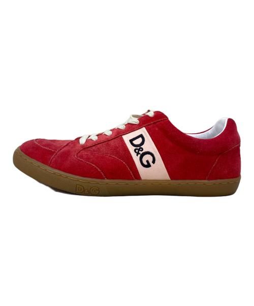 DOLCE & GABBANA（ドルチェ＆ガッバーナ）DOLCE & GABBANA (ドルチェ＆ガッバーナ) ローカットスニーカー レッド サイズ:41の古着・服飾アイテム
