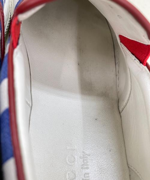 GUCCI（グッチ）GUCCI (グッチ) スリッポン ホワイト×ブルー サイズ:SIZE 8の古着・服飾アイテム