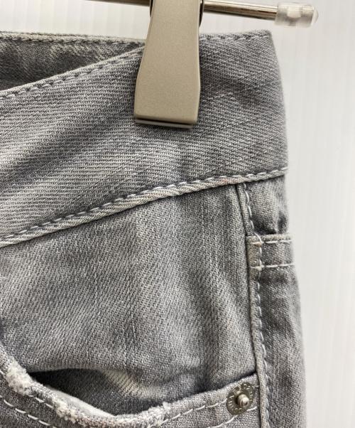 DSQUARED2（ディースクエアード）DSQUARED2 (ディースクエアード) クラッシュジーンズ グレー サイズ:34の古着・服飾アイテム