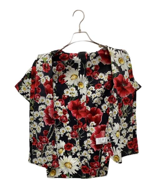 DOLCE & GABBANA（ドルチェ＆ガッバーナ）DOLCE & GABBANA (ドルチェ＆ガッバーナ) 半袖シャツ レッド×ブラック サイズ:11/12の古着・服飾アイテム