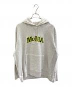 Champion×MoMAチャンピオン×モマ）の古着「MoMAプルオーバーパーカー」｜グレー
