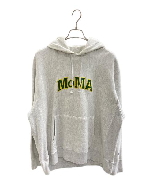 Champion（チャンピオン）Champion (チャンピオン) MoMA (モマ) MoMAプルオーバーパーカー グレー サイズ:XLの古着・服飾アイテム