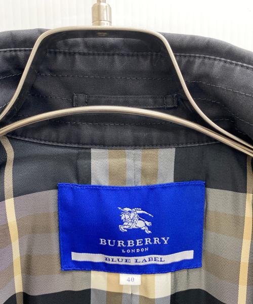 BURBERRY BLUE LABEL（バーバリーロンドンブルーレーベル）BURBERRY BLUE LABEL (バーバリーロンドンブルーレーベル) トレンチコート ブラック サイズ:40の古着・服飾アイテム