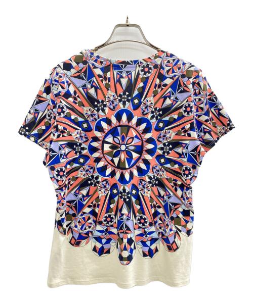 TORY BURCH（トリーバーチ）TORY BURCH (トリーバーチ) 半袖カットソー ホワイト×ブルー サイズ:SIZE M 未使用品の古着・服飾アイテム