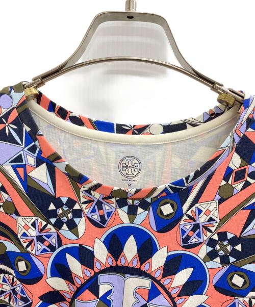 TORY BURCH（トリーバーチ）TORY BURCH (トリーバーチ) 半袖カットソー ホワイト×ブルー サイズ:SIZE M 未使用品の古着・服飾アイテム