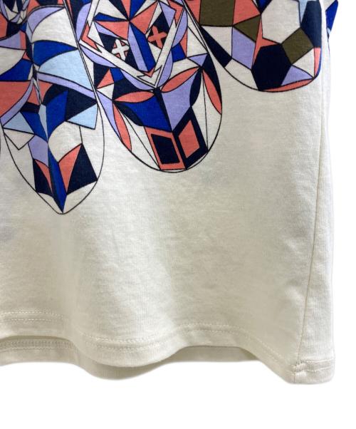 TORY BURCH（トリーバーチ）TORY BURCH (トリーバーチ) 半袖カットソー ホワイト×ブルー サイズ:SIZE M 未使用品の古着・服飾アイテム