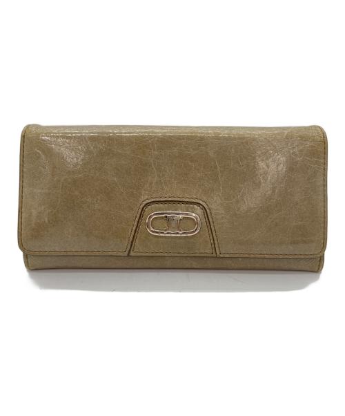 CELINE（セリーヌ）CELINE (セリーヌ) エナメル長財布 カーキの古着・服飾アイテム