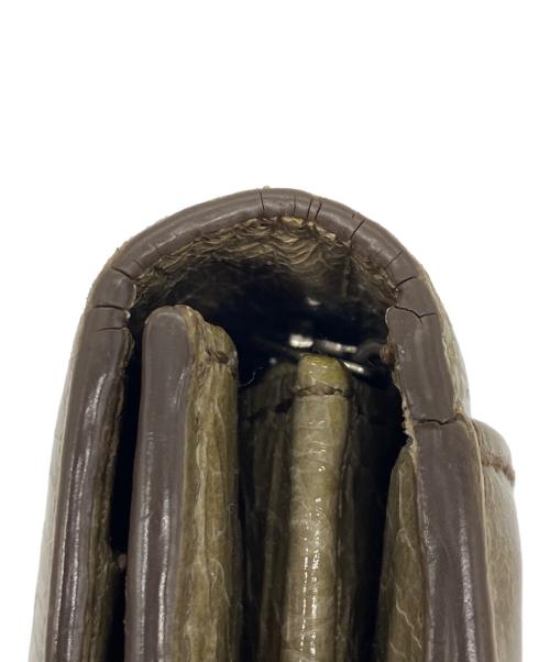 CELINE（セリーヌ）CELINE (セリーヌ) エナメル長財布 カーキの古着・服飾アイテム