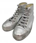 CHANELシャネル）の古着「ハイカットスニーカー」｜シルバー