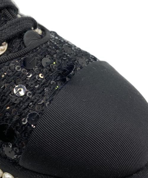 CHANEL（シャネル）CHANEL (シャネル) フェイクパールシューズ ブラック サイズ:37¹/₂の古着・服飾アイテム