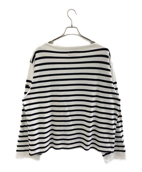 OUTIL（ウティ）OUTIL (ウティ) 長袖カットソー ブラック×ホワイト サイズ:1の古着・服飾アイテム