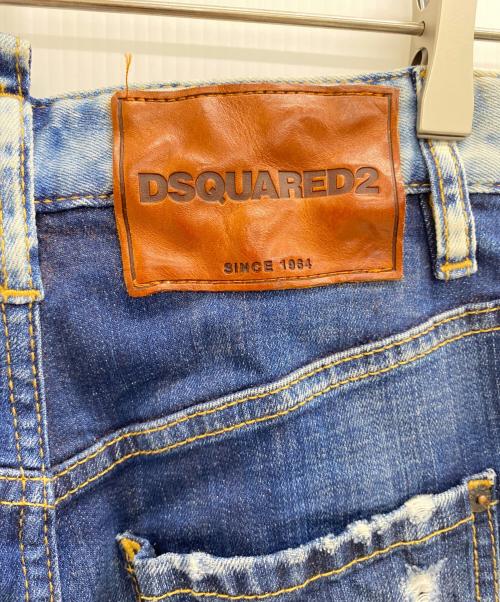 DSQUARED2（ディースクエアード）DSQUARED2 (ディースクエアード) ダメージデニムパンツ インディゴ サイズ:SIZE M(38)の古着・服飾アイテム