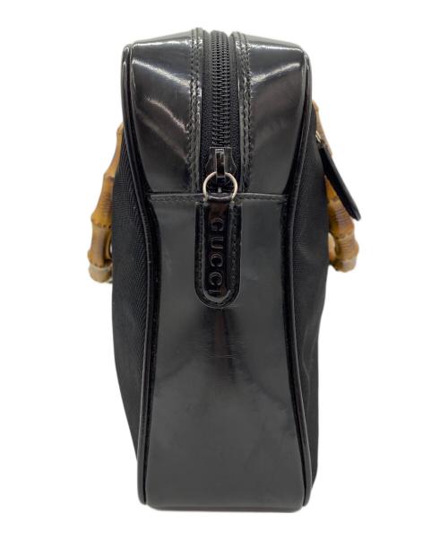 GUCCI（グッチ）GUCCI (グッチ) バンブーハンドル2WAYバッグ ブラックの古着・服飾アイテム