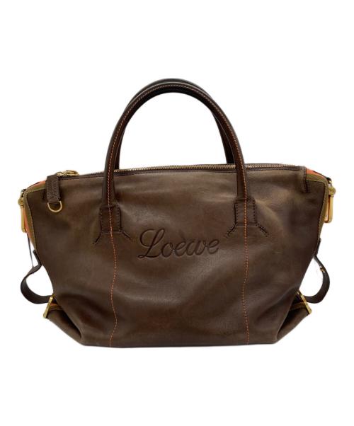 LOEWE（ロエベ）LOEWE (ロエベ) 2WAYボストンバッグ ブラウンの古着・服飾アイテム