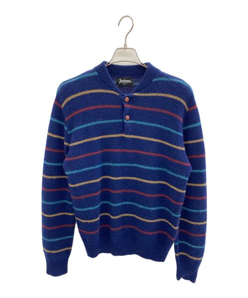 JANTZEN（ジャンセン）JANTZEN (ジャンセン) ヘンリーネックニット ネイビー サイズ:Mの古着・服飾アイテム