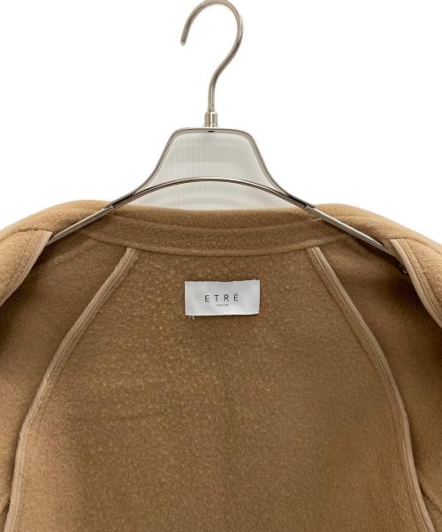 ETRE（エトレ）ETRE (エトレ) リバーストールロングコート ブラウン サイズ:Sの古着・服飾アイテム