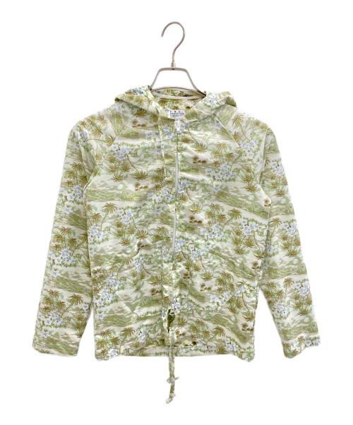 FWk Engineered Garments（エフダブリューケーエンジニアードガーメンツ）FWk Engineered Garments (エフダブリューケーエンジニアードガーメンツ) ジップパーカー グリーン×ホワイトの古着・服飾アイテム