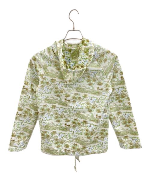 FWk Engineered Garments（エフダブリューケーエンジニアードガーメンツ）FWk Engineered Garments (エフダブリューケーエンジニアードガーメンツ) ジップパーカー グリーン×ホワイトの古着・服飾アイテム