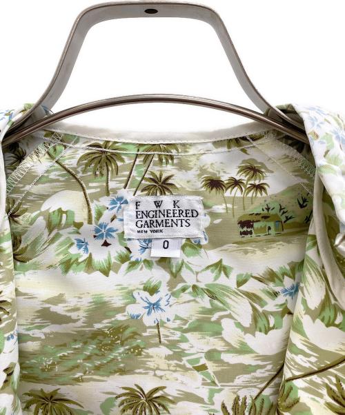 FWk Engineered Garments（エフダブリューケーエンジニアードガーメンツ）FWk Engineered Garments (エフダブリューケーエンジニアードガーメンツ) ジップパーカー グリーン×ホワイトの古着・服飾アイテム