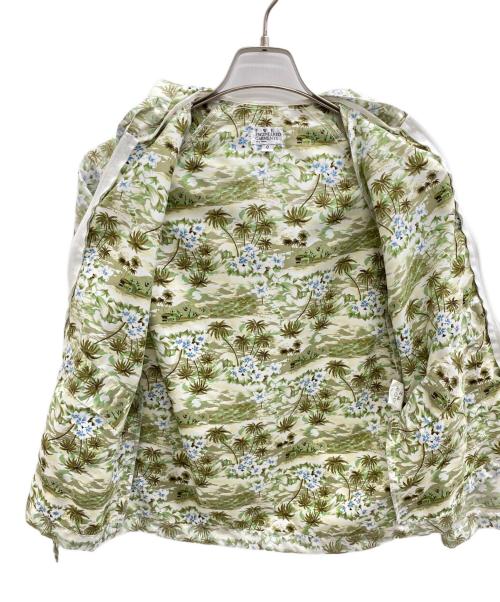 FWk Engineered Garments（エフダブリューケーエンジニアードガーメンツ）FWk Engineered Garments (エフダブリューケーエンジニアードガーメンツ) ジップパーカー グリーン×ホワイトの古着・服飾アイテム