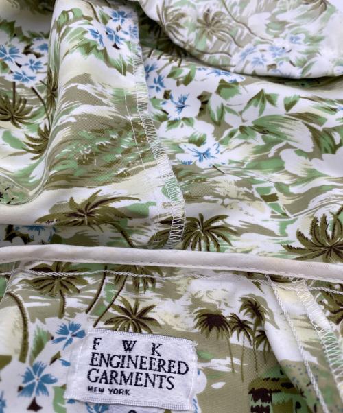 FWk Engineered Garments（エフダブリューケーエンジニアードガーメンツ）FWk Engineered Garments (エフダブリューケーエンジニアードガーメンツ) ジップパーカー グリーン×ホワイトの古着・服飾アイテム