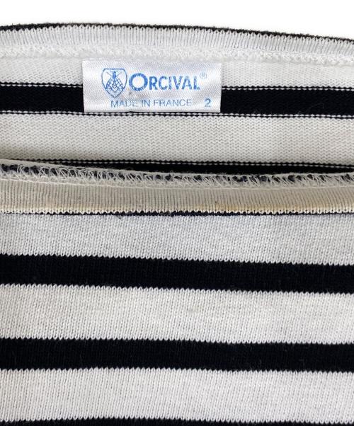 ORCIVAL（オーシバル）ORCIVAL (オーシバル) 長袖カットソー ブラック×ホワイト サイズ:2の古着・服飾アイテム