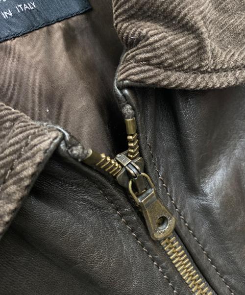 DOLCE & GABBANA（ドルチェ＆ガッバーナ）DOLCE & GABBANA (ドルチェ＆ガッバーナ) アーカイブレザージャケット ブラウン サイズ:46の古着・服飾アイテム