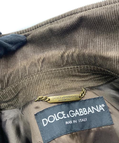 DOLCE & GABBANA（ドルチェ＆ガッバーナ）DOLCE & GABBANA (ドルチェ＆ガッバーナ) アーカイブレザージャケット ブラウン サイズ:46の古着・服飾アイテム