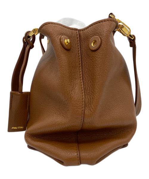 MIU MIU（ミュウミュウ）MIU MIU (ミュウミュウ) マドラス ブラウン×ブルーの古着・服飾アイテム