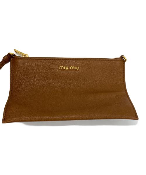 MIU MIU（ミュウミュウ）MIU MIU (ミュウミュウ) マドラス ブラウン×ブルーの古着・服飾アイテム