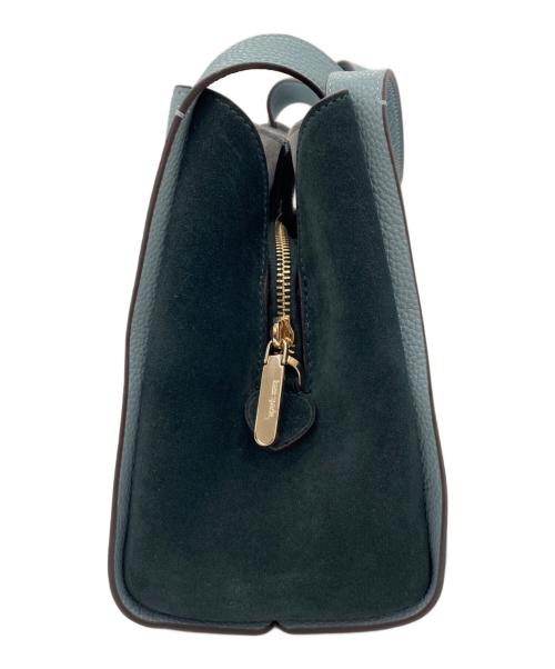 Kate Spade（ケイトスペード）Kate Spade (ケイトスペード) ノット カラーブロック レザー アンド スエード ミディアム クロスボディ トート スカイブルーの古着・服飾アイテム