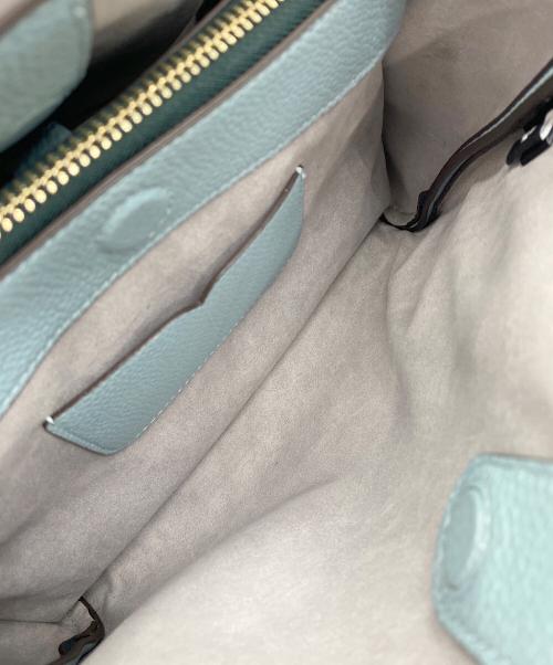 Kate Spade（ケイトスペード）Kate Spade (ケイトスペード) ノット カラーブロック レザー アンド スエード ミディアム クロスボディ トート スカイブルーの古着・服飾アイテム