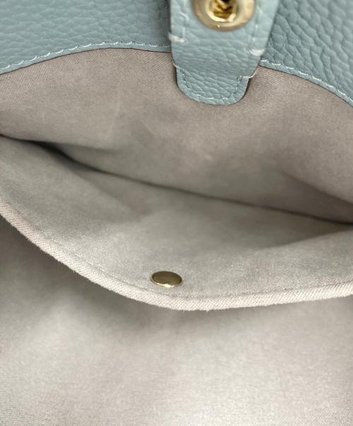 Kate Spade（ケイトスペード）Kate Spade (ケイトスペード) ノット カラーブロック レザー アンド スエード ミディアム クロスボディ トート スカイブルーの古着・服飾アイテム