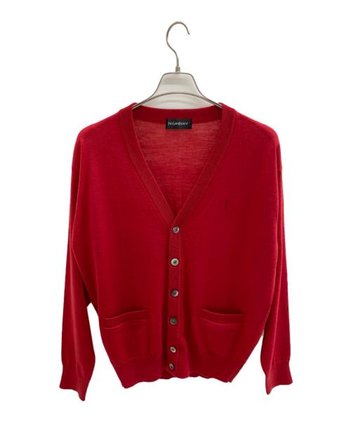 Yves Saint Laurent（イヴサンローラン）Yves Saint Laurent (イヴサンローラン) ニットカーディガン レッド サイズ:LAの古着・服飾アイテム