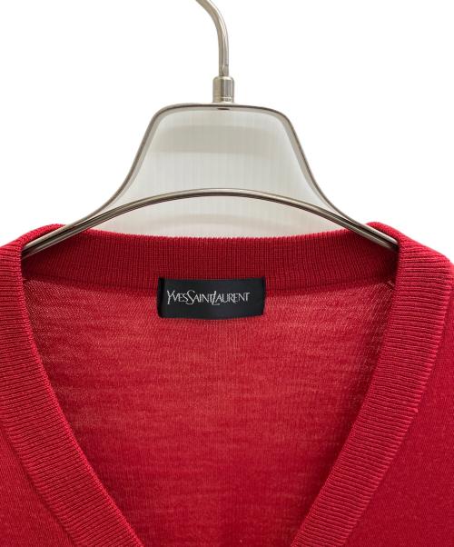 Yves Saint Laurent（イヴサンローラン）Yves Saint Laurent (イヴサンローラン) ニットカーディガン レッド サイズ:LAの古着・服飾アイテム