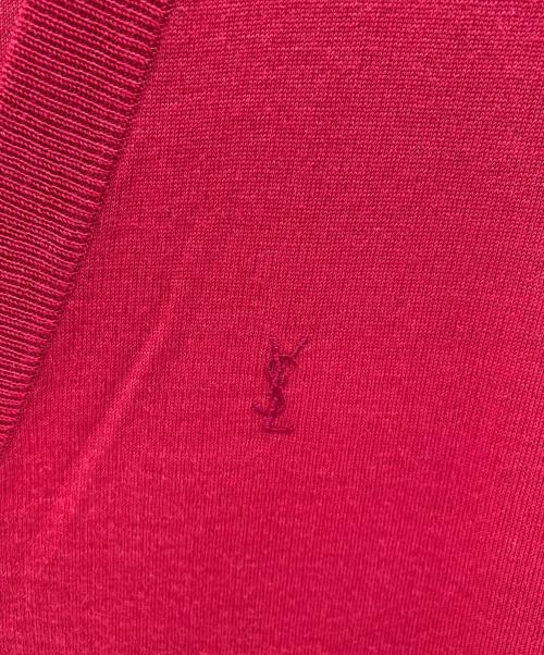 Yves Saint Laurent（イヴサンローラン）Yves Saint Laurent (イヴサンローラン) ニットカーディガン レッド サイズ:LAの古着・服飾アイテム