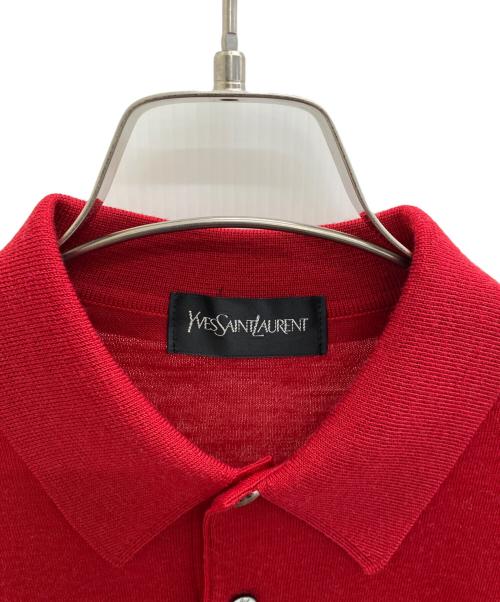 Yves Saint Laurent（イヴサンローラン）Yves Saint Laurent (イヴサンローラン) ニットポロシャツ レッド サイズ:LAの古着・服飾アイテム