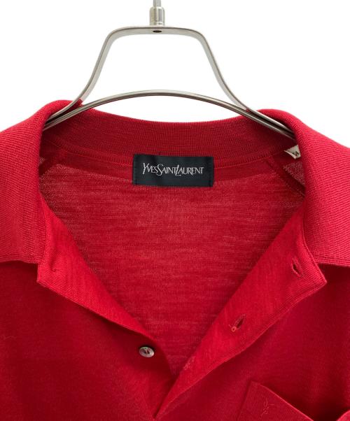 Yves Saint Laurent（イヴサンローラン）Yves Saint Laurent (イヴサンローラン) ニットポロシャツ レッド サイズ:LAの古着・服飾アイテム