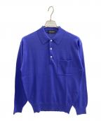 Yves Saint Laurentイヴサンローラン）の古着「ニットポロシャツ」｜ブルー
