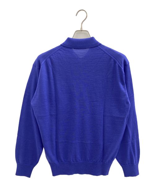 Yves Saint Laurent（イヴサンローラン）Yves Saint Laurent (イヴサンローラン) ニットポロシャツ ブルー サイズ:MAの古着・服飾アイテム